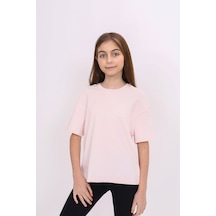 Toontoy Kids Toontoy Kız Çocuk Göğüsü S Baskılı Tişört Pudra