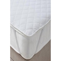 Mycey Yatak Koruyucu Kapitoneli 150x200 Cm Çift Kişilik Çarşaf Köşe Lastikli Beyaz