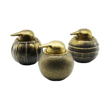 Penguen Görünüm - Eskitme Desen Seramik Tombulsıvı Sabunluk Siyah