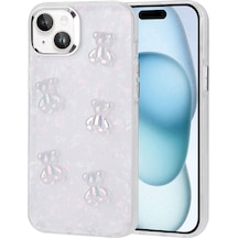 Apple Uyumlu iPhone  14 Kılıf Kabartma Figürlü Parlak Zore Eralli Silikon Kapak