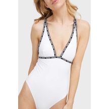 Calvin Klein Bayan Mayo Kw0kw02075 Ycd Beyaz