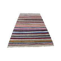 Kilim Antik El Dokuma Pamuklu Anadolu Yörük Kilimi 0079 - Yeni - Çok Renkli