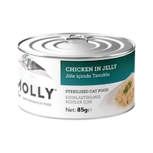 Molly Jöle İçinde Tavuklu Kısırlaştırılmış Tahılsız Yetişkin Kedi Konservesi 85 Gr