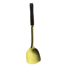 Newlife Clkn-2319 Altın Gold Metal Servis Spatula Ahşap Saplı 36.8cm- 12'li Paket Ahsap