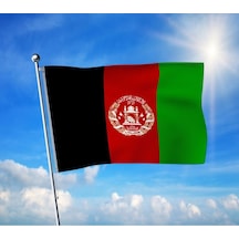 Afganistan Devleti Bayrağı -afganistan İslam Cumhuriyeti Premium Raşel Kumaş 70x105 Cm Diğer