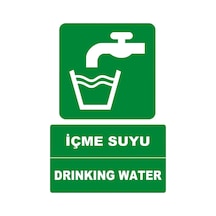 İçme Suyu Türkçe-ingilizce Uyarı Levhası 20x30 Cm Forex