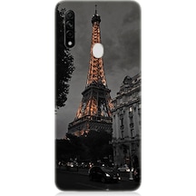 Oppo A31 Uyumlu Eyfel Kulesi Gün Batımı Desenli Silikon Kılıf