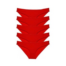 Royaleks 5 Adet Süper Eko Set Likralı Kadın Slip Külot Kırmızı (554160715)-S Kırmızı