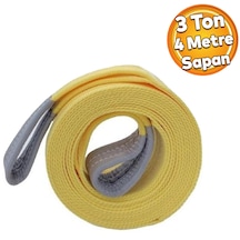 Sapan Polyester Spanzet 3 Ton 4 Metre Sarı Sağlam Yük Kaldırma Taşıma İndirme Halat