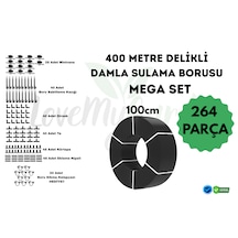 Lovemygarden 400 Metre Kendinden 100cm Delikli Damla Sulama Borusu Ve Mega Sulama Seti - Ø16 Mm