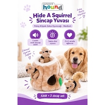 Outward Hound Hide A Squirrel Sincap Yuvası Peluş Köpek Zeka Oyuncağı Medium