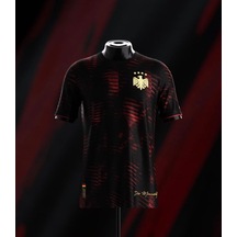 Almanya Milli Takım Özel Tasarım Futbol Forması Siyah/kırmızı Çok Renkli