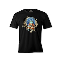 A Frog İn Front Of A Mirror Siyah Erkek Tshirt 001