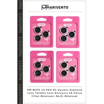 Rm Note 14 Pro 4g Uyumlu Diamond Lens Telefon Lens Koruyucu Ek Parça Cihaz Aksesuarı Akıllı Aksesuar