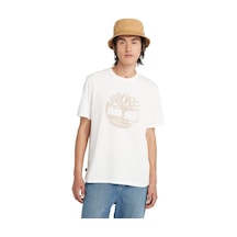 Timberland Tb0A5Uek Garmentdyelogographictee Beyaz Erkek T-Shirt