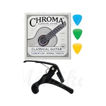 Chroma Klasik Gitar Teli Takımı Kapo 3 Adet Pena Hediyeli