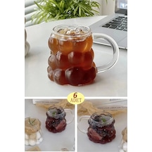 6 Adet Boncuk & Üzüm Şekilli Saplıborosilikat Kahve Isıya Dayanıklı