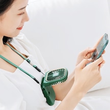 Xiyyadms "3'ü 1 Arada Taşınabilir Şarjlı Fan - Telefon Desteği Ve 3 Hızlı Kişisel Klima" Yeşil