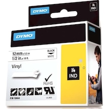 Dymo Rhino Pro Etiketi Renkli Vinil 12 Mmx5.5 Mt Beyaz Üzerine Siyah 18444 Diğer
