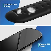 Gaming Klavye Ve Mouse Bilek Destek Seti, Ergopad, Kaymaz Tabanlı, Nefes Alan Kumaş, Ağrı Önleyici Siyah Destek Seti