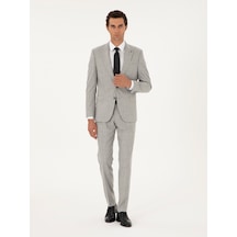 Cacharel Açık Gri Slim Fit Takım Elbise