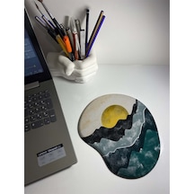 Gün Batımı Illustrasyon Çizim 1713 Bilek Destekli Mouse Pad Mousepad