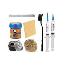 Krem Lehim Mchanc 138 C 42gr Havya Uc Temizleyici Seti Flux Lehim Toplama, Spatula Fırça Seti02
