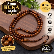 5 Adet Kuka Tesbih Üst Kalite 99'luk Tesbih 8mm Kahverengi