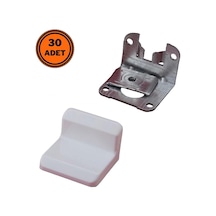 30 Adet Metali Mobilya Dolap Askı Aparatı Elemanı Beyaz 1,2 Mm