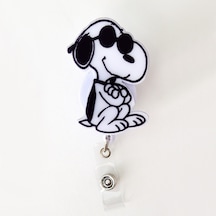 Gözlüklü Snoopy Temalı Yoyo Yaka Kartlığı