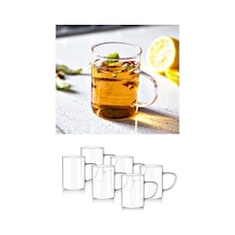 TERMİSİL ISIYA DAYANIKLI BOROSİLİKAT CAM BARDAK-SAPLI BARDAK 6ADT