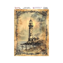 Pirinç Dekopaj Kağıdı 30x42cm Pt-1911 Deniz Feneri