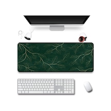 Sonictouch Klavye Mousepad 40x90cm Dikişsiz Pürüzsüz Sıvı Geçirmez Kaymaz Taban Altın Yapraklar