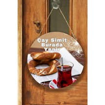 Simit Salonu Için Duvar, Kapı, Tek Taraflı Askılı Pano Karşılama Tabelası, Tablo Süs Dekor, 30 X 50 Cm