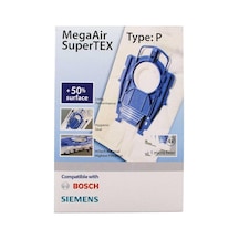 Bosch Ergomaxx, Siemens Dynapower İle Uyumlu Type P Süpürge Torbası 4lü Paket Mavi