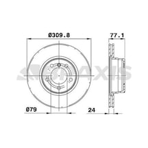 Braxis Ad0353 Fren Diski Ön Havalı Bmw E60 04-9 34116764021