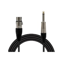 Magicvoice 15metre Canon Xlr Dişi - 6.35mm Mono Erkek Metal Jak Mikrofon Ses Kablosu