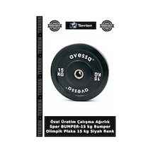 Özel Üretim Çalışma Ağırlık Spor Bumper-15 Kg Bumper Olimpik Plaka 15 Kg Siyah Renk