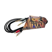 Pawer 2x 6.3mm - 2rca Metal Jaklı Kablo - 5metre