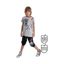 Born to Skate Erkek Çocuk T-shirt Kapri Şort Takım