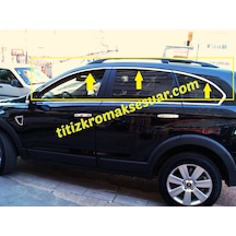 Chevrolet Captıva Krom Cam Üst Çıtası Aksesuarı 6 Parça P. Çelik