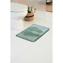 Buççin Online Mağaza Lux 40x60cm Yeşil Ayak İzi Banyo Paspası Polipropilen Orta 6 - 12 Mm Yeşil Çok Renkli