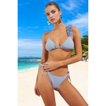 Ersefa Tasarım Bikini Takımı Uv Korumalı Yaz Koleksiyonu Yüksek Konfor S Mavi