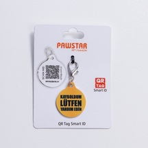 Kayboldum Lütfen Yardım Edin Desenli Qr Tag Evcil Hayvan Künyesi İsimlik Pet Tag Köpek Künyesi Kedi Künyesi Qr Kodlu Künye Sarı