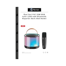 Özel Seri F47 20w Rgb Işıklı 1200 Mah Bluetooth Hoparlör Akıllı Alet Renkli