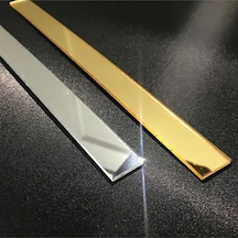 Şerit Pleksi Yapışkanlı Gold Ayna 1.8 Cm X 120 Cm 5 Adet Altın