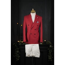 Sir Regular Fit Çift Yırtmaç Astarlı Erkek Kruvaze Tek Ceket 001