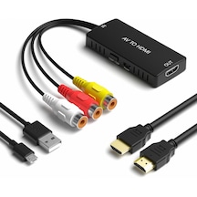 Av To Hdmı Dönüştürücü Çevirici + Hdmı Ve Rca Kablo Seti
