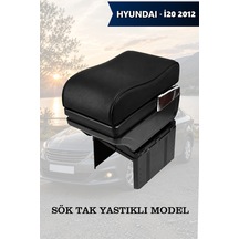 Hyundai İ20 2012 Uyumlu Siyah Renk Bardaklıklı Lüks Tip Küllüklü Kol Dayama
