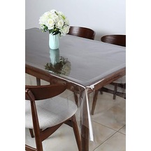 Şeffaf Dikdörtgen Muşamba Masa Örtüsü 0,15 Mm Kalınlık-farklı Ölçülerde Şeffaf